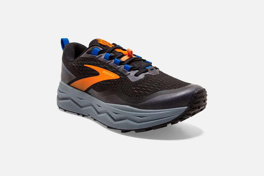 Brooks Running Shoes - Caldera 5 Trail Mens - Black/Orange - UPS-638715